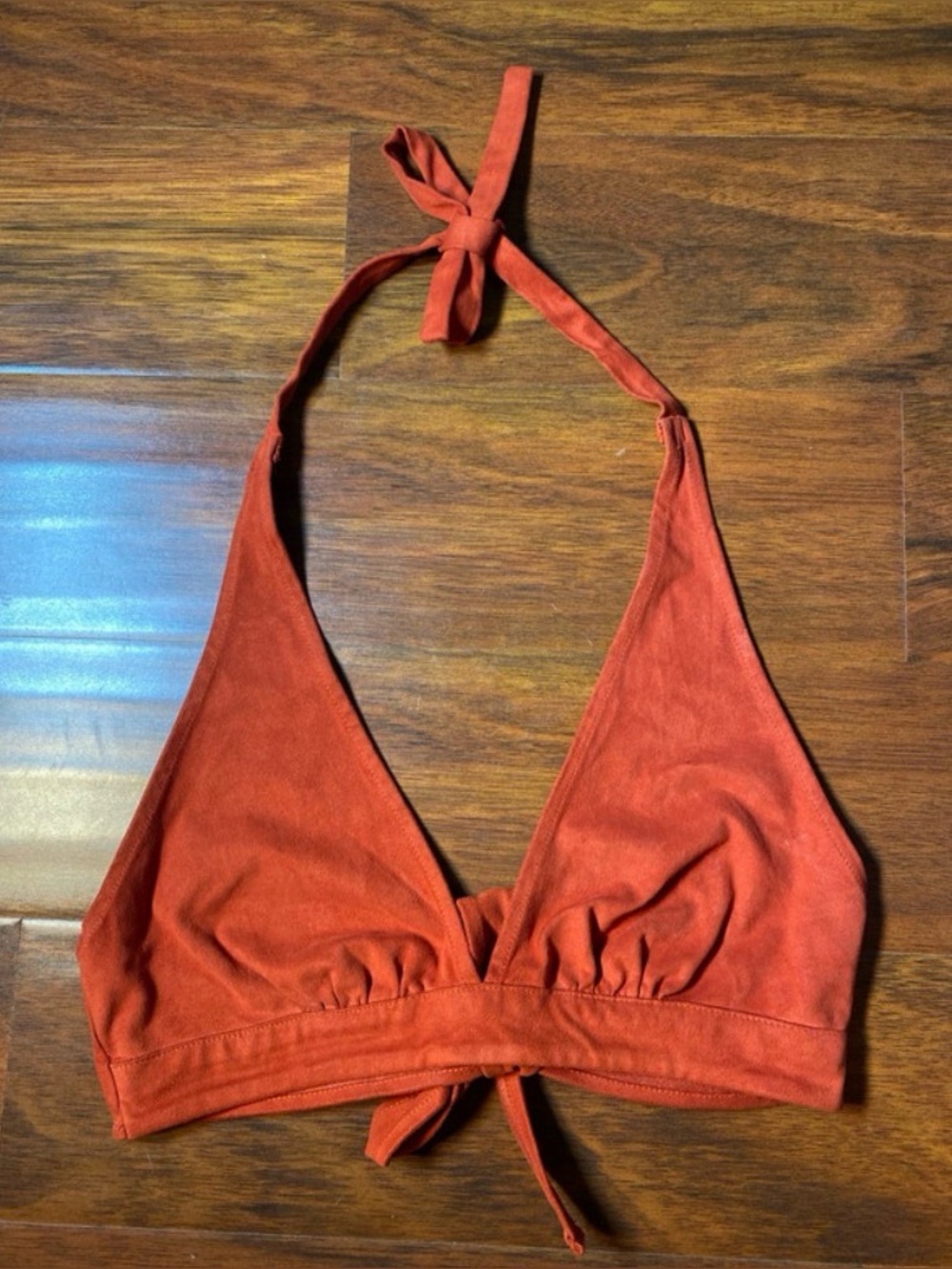 Rust Orange Forever 21 Suede Bikini Top